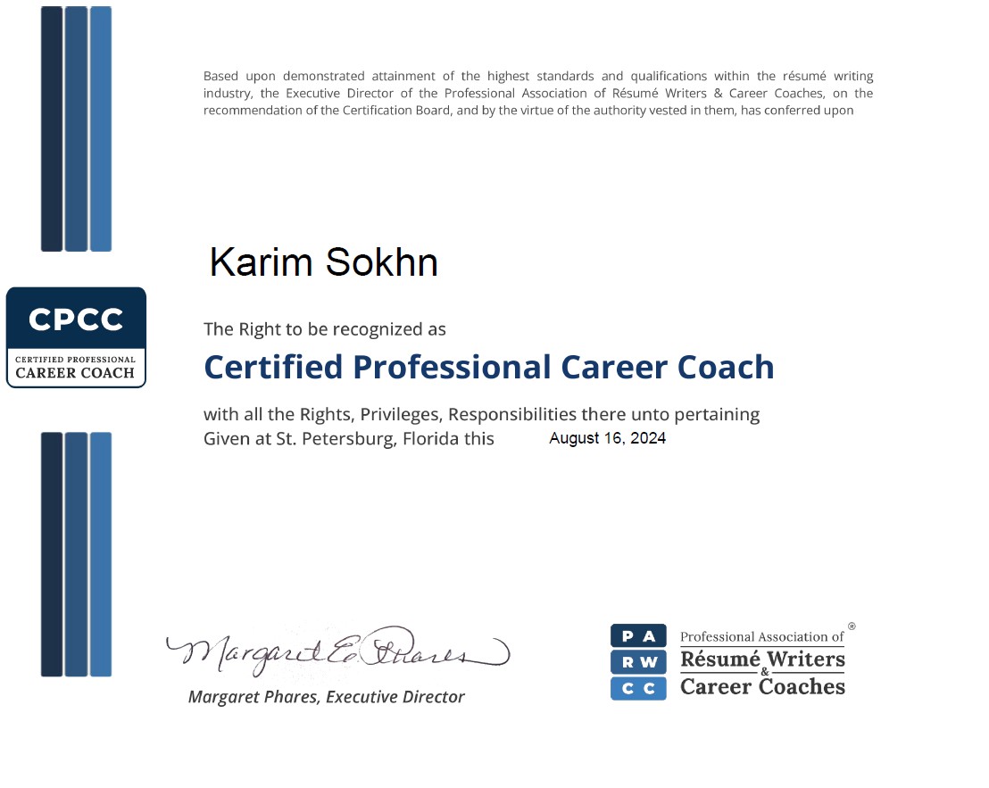 Certified Professional Career Coach